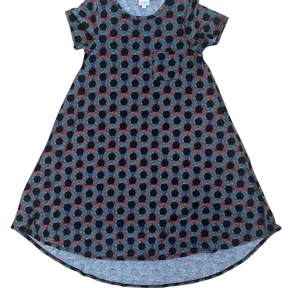 LuLaRoe Multicolor Circle Pattern Top